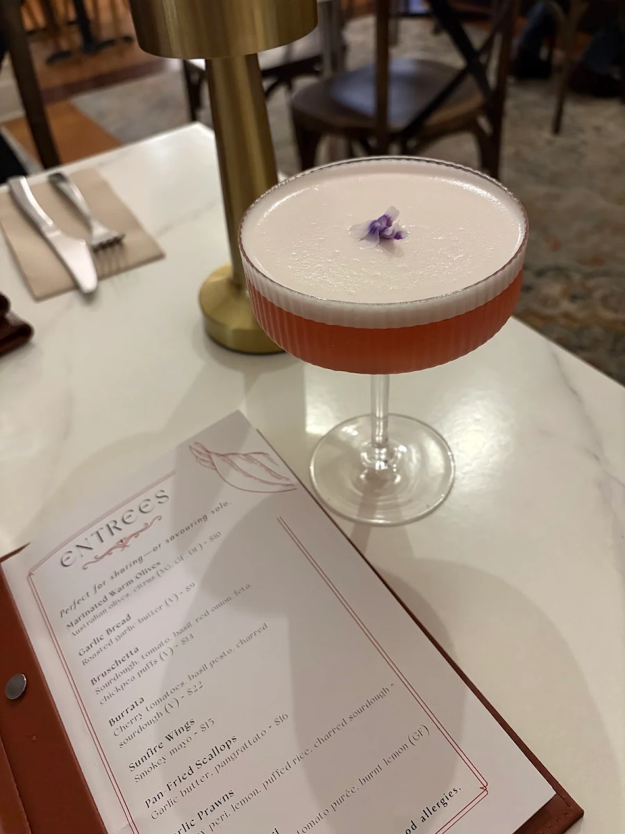 Menu, The Sunfire Kitchen