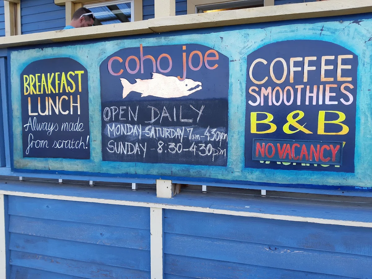 Menu, Coho Joe Cafe & BnB