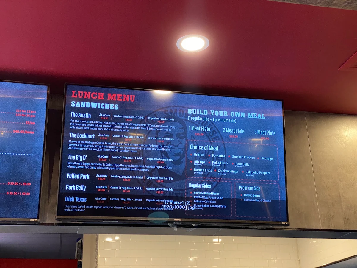 Menu, Beach Hill Smokehouse Downtown