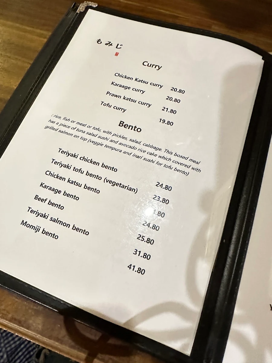 Menu, Momiji