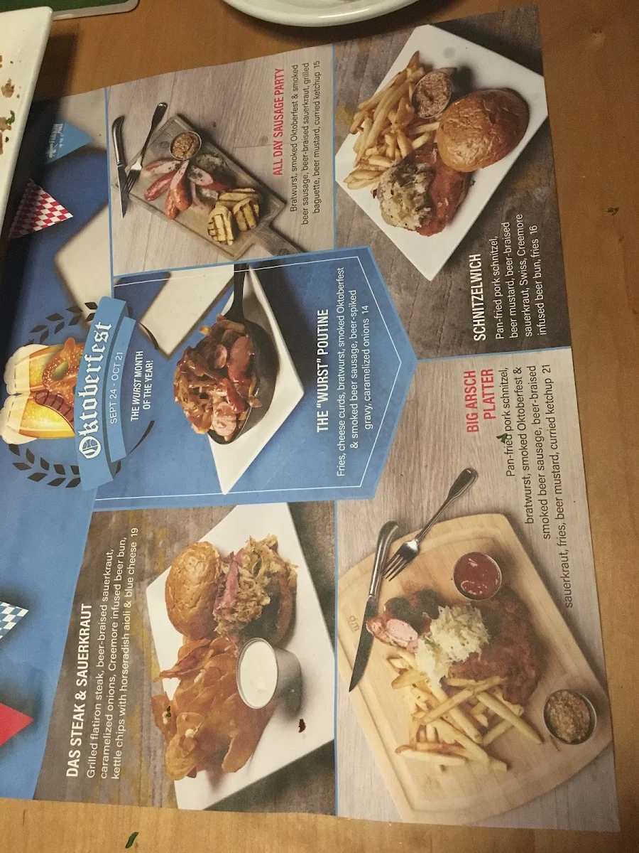 Menu, Firkin on Danforth