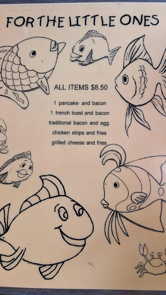 Menu, Pescadores Bistro