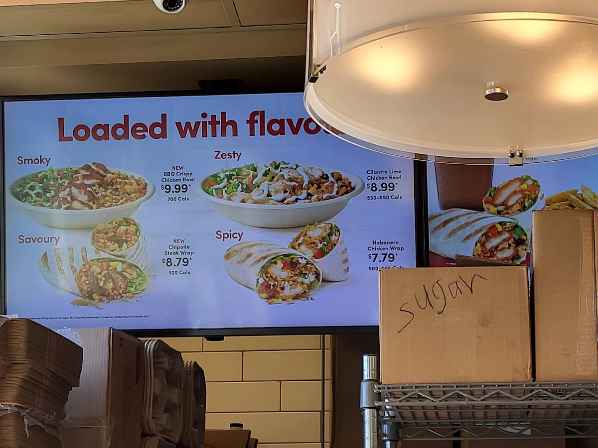 Menu, Tim Hortons