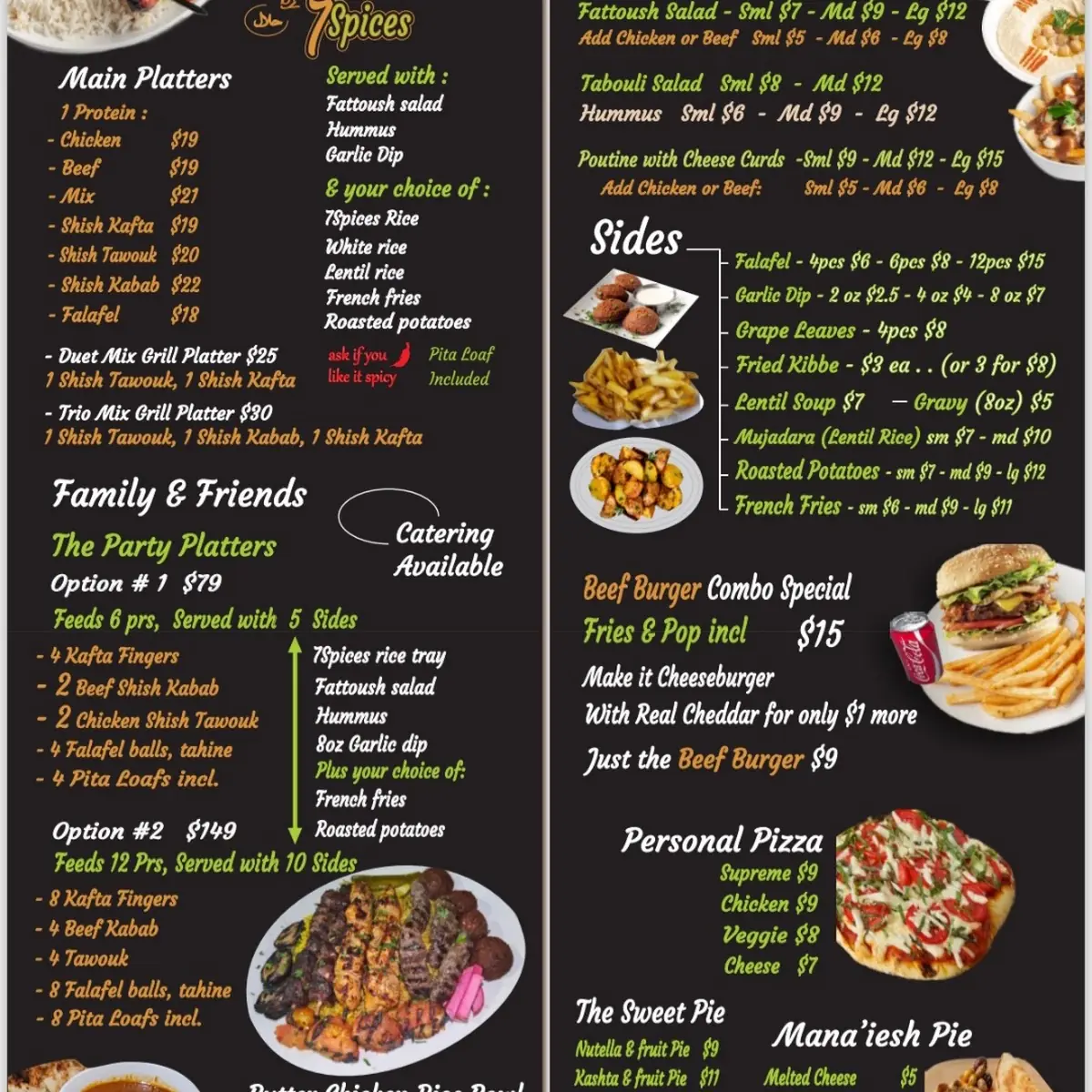 Menu, Aromas Café by 7Spices