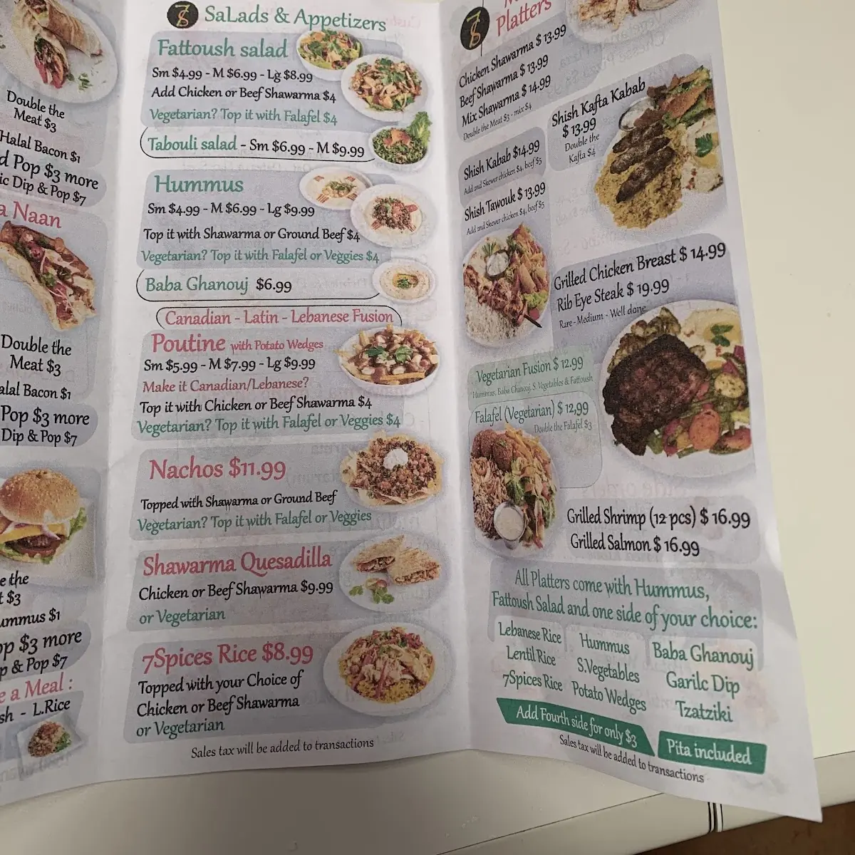 Menu, Aromas Café by 7Spices