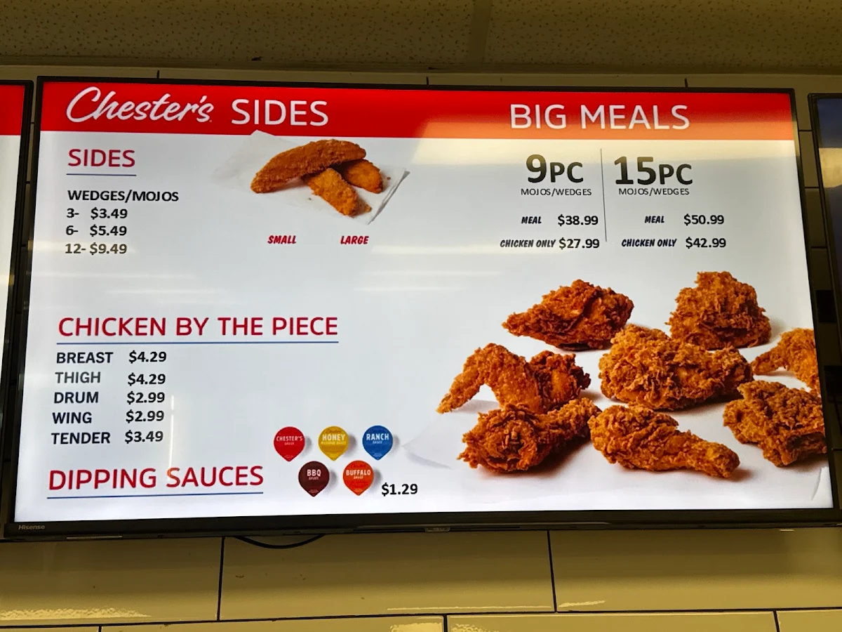 Menu, Chester’s chicken