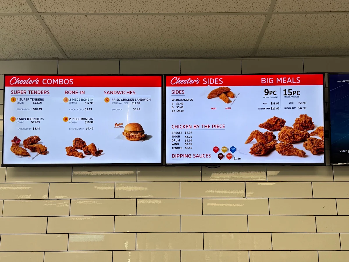 Menu, Chester’s chicken