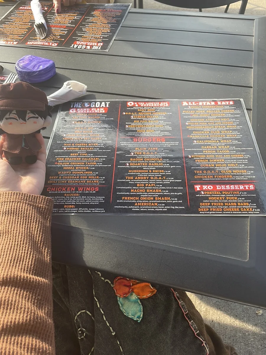 Menu, The GOAT Tap & Eatery Walkerville