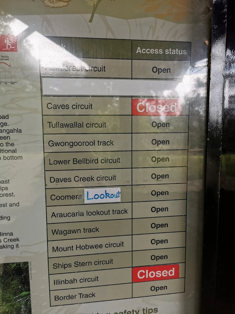 Menu, Binna Burra Tea House