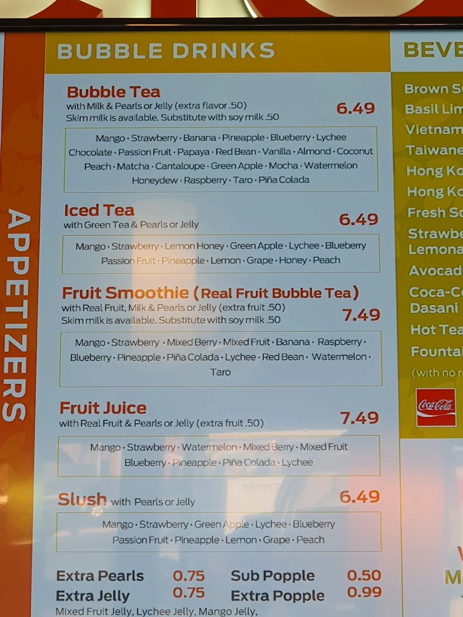 Menu, Rice Bowl Deluxe (Whyte Ave)