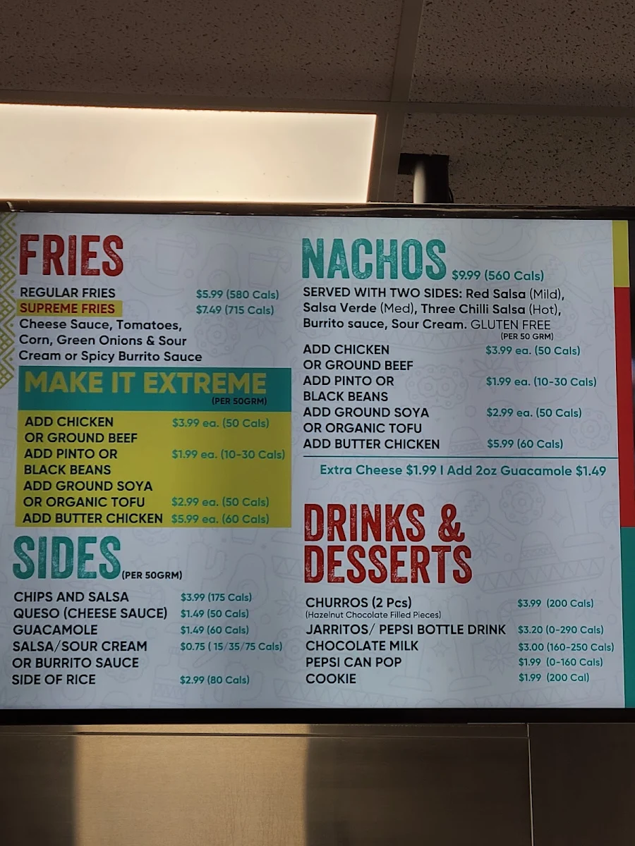 Menu, Fresh Burrito