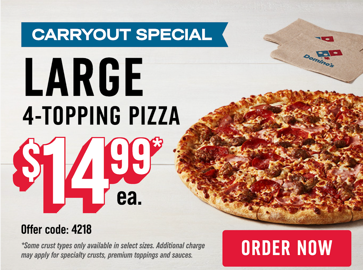Menu, Domino's Pizza