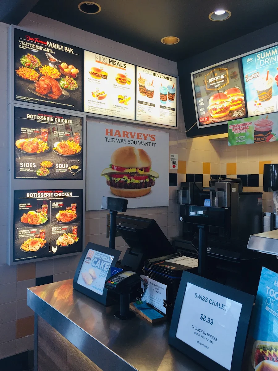 Menu, Harvey's