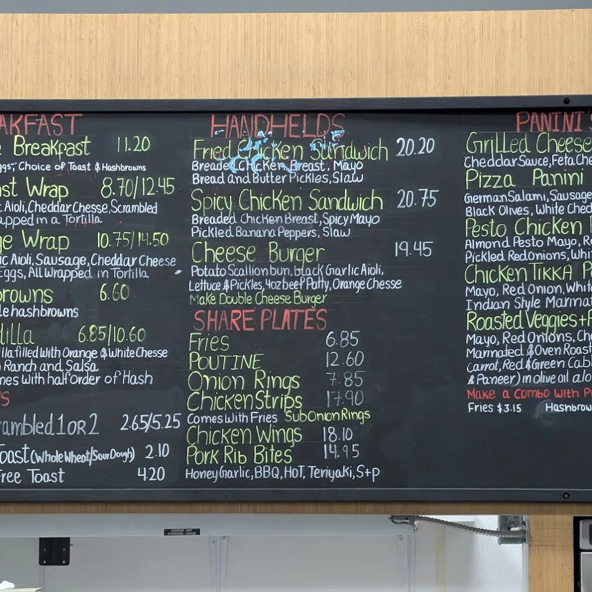 Menu, Raven's Bar + Grill