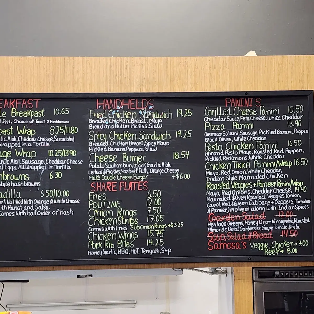 Menu, Raven's Bar + Grill