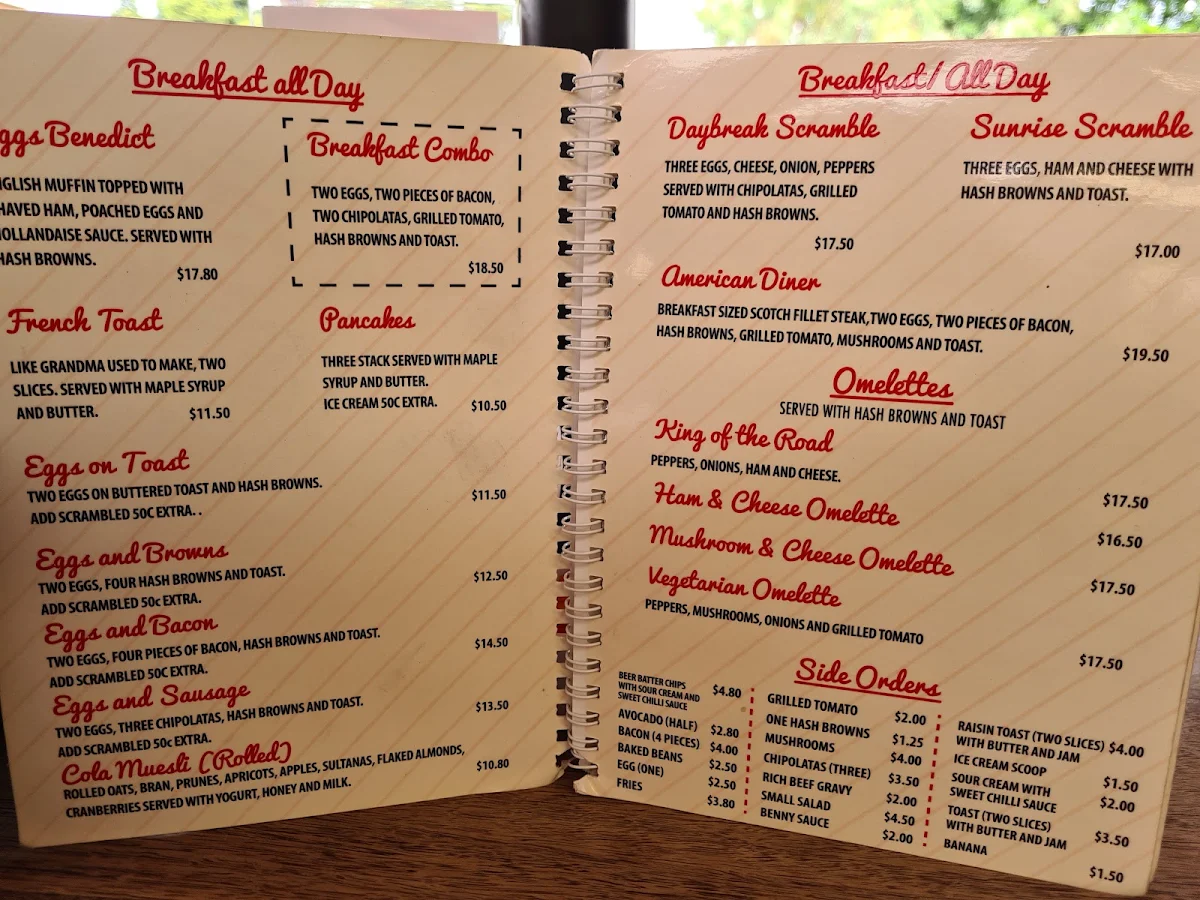 Menu, The Cola Café and Museum