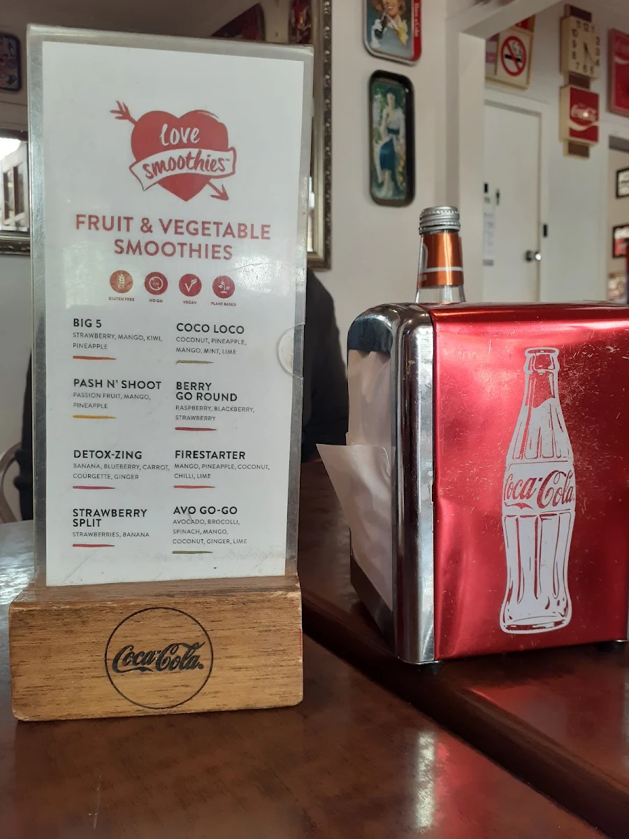 Menu, The Cola Café and Museum