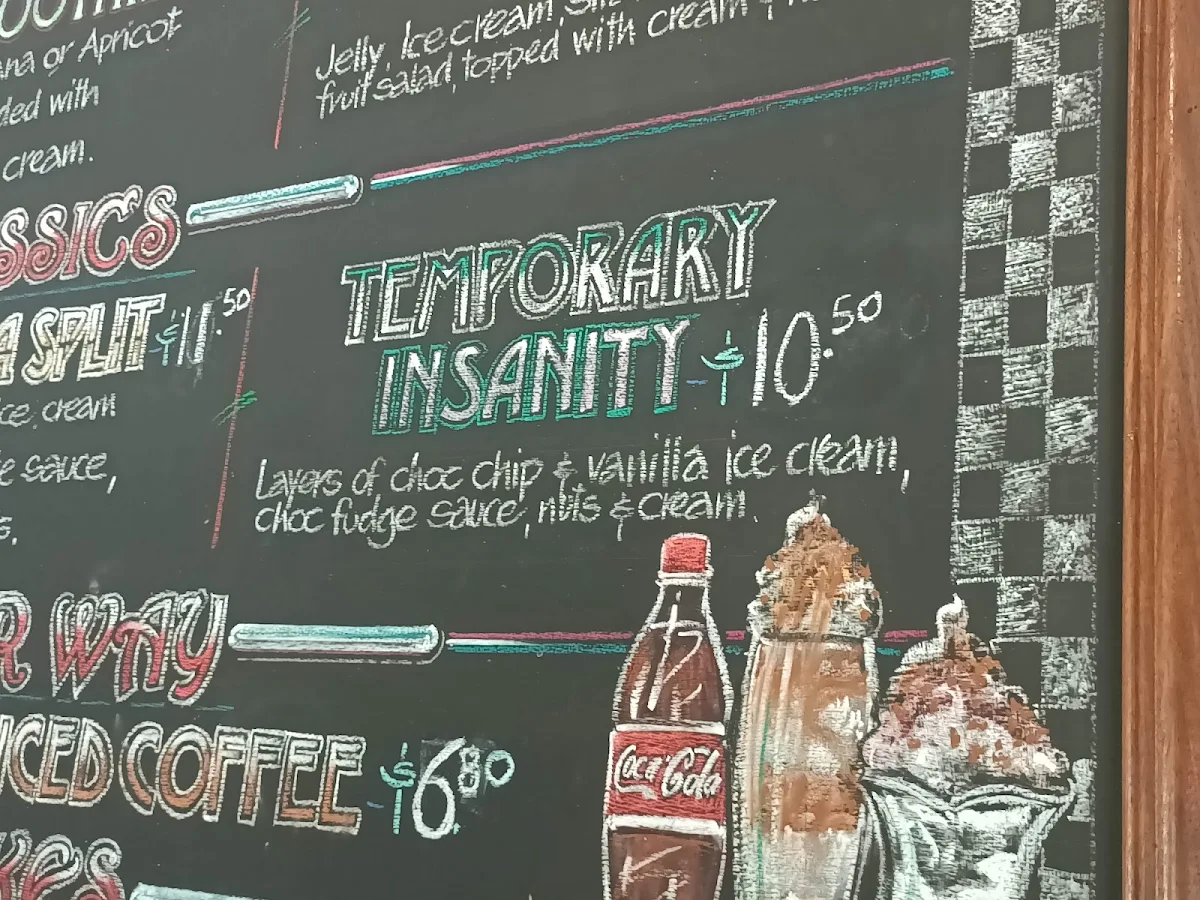 Menu, The Cola Café and Museum
