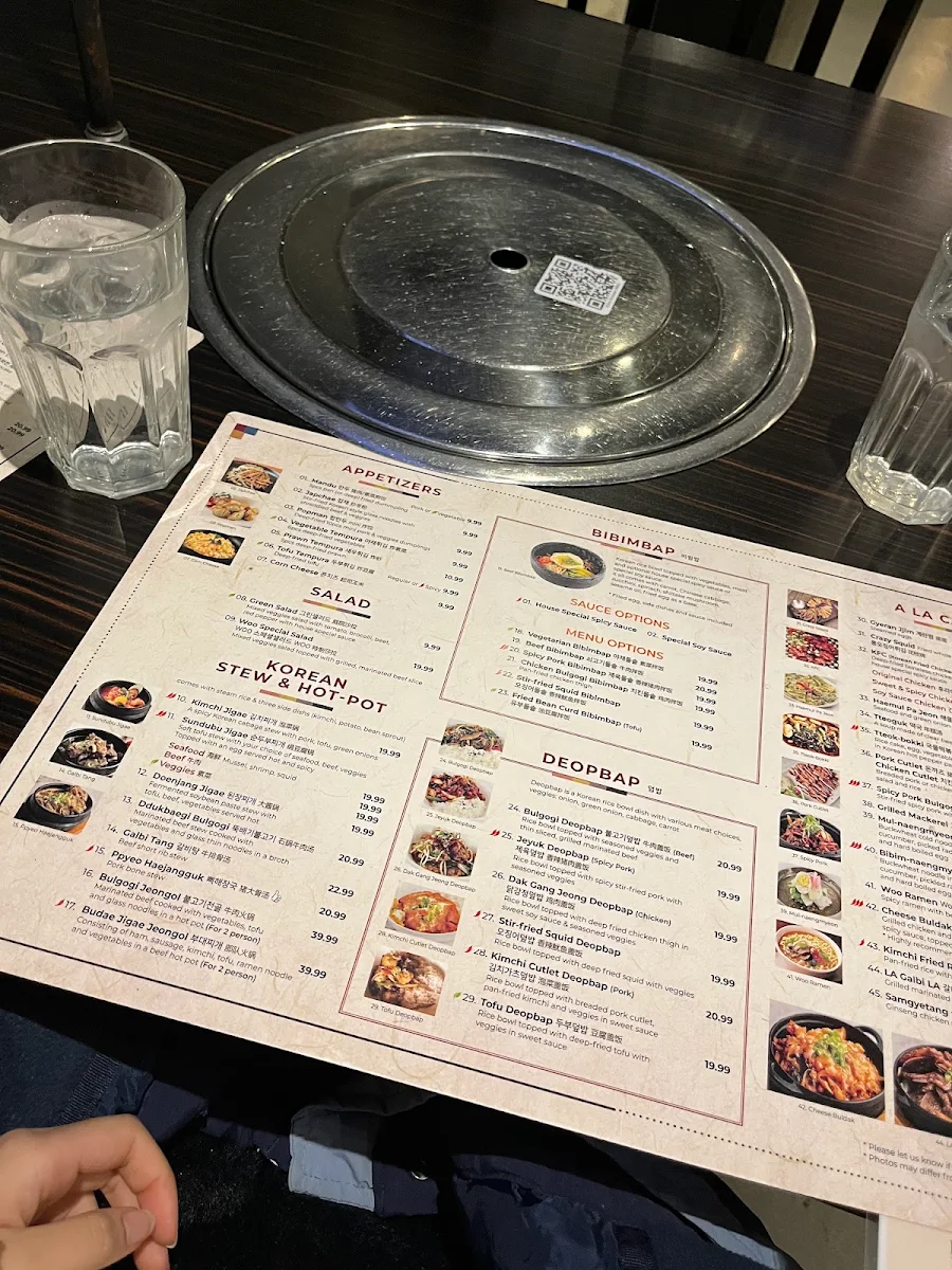 Menu, Woo Korean BBQ House