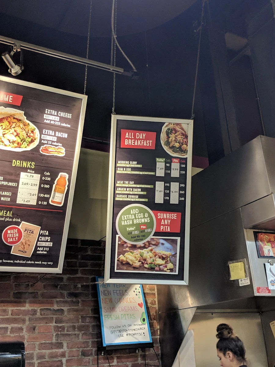 Menu, Pita Pit