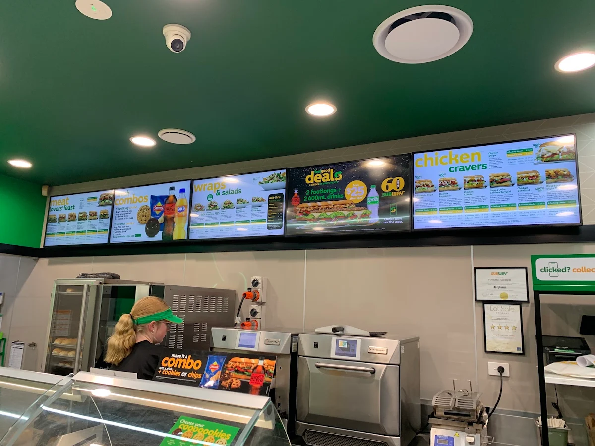 Menu, Subway Coopers Plains