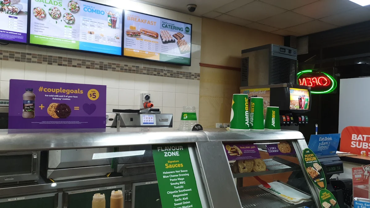 Menu, Subway Coopers Plains