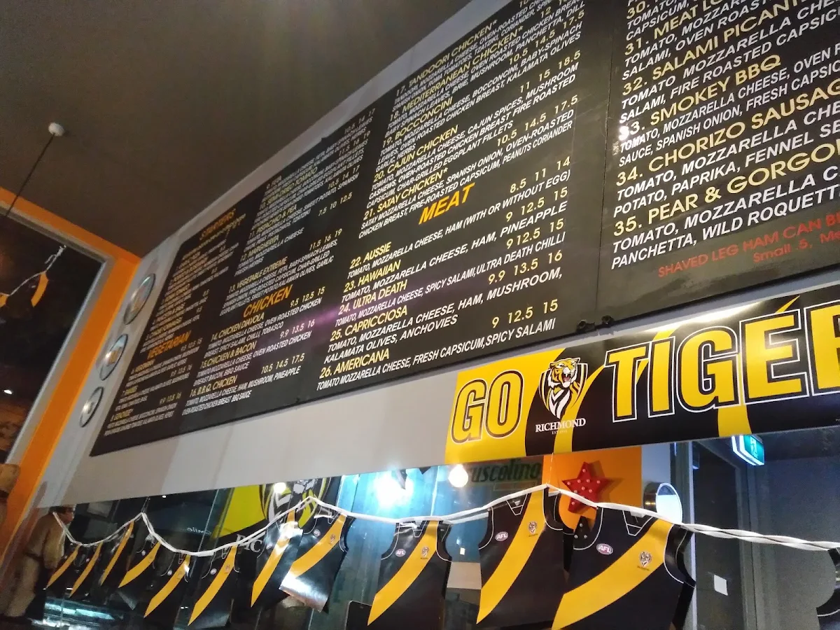 Menu, Fruscolino Pizzeria