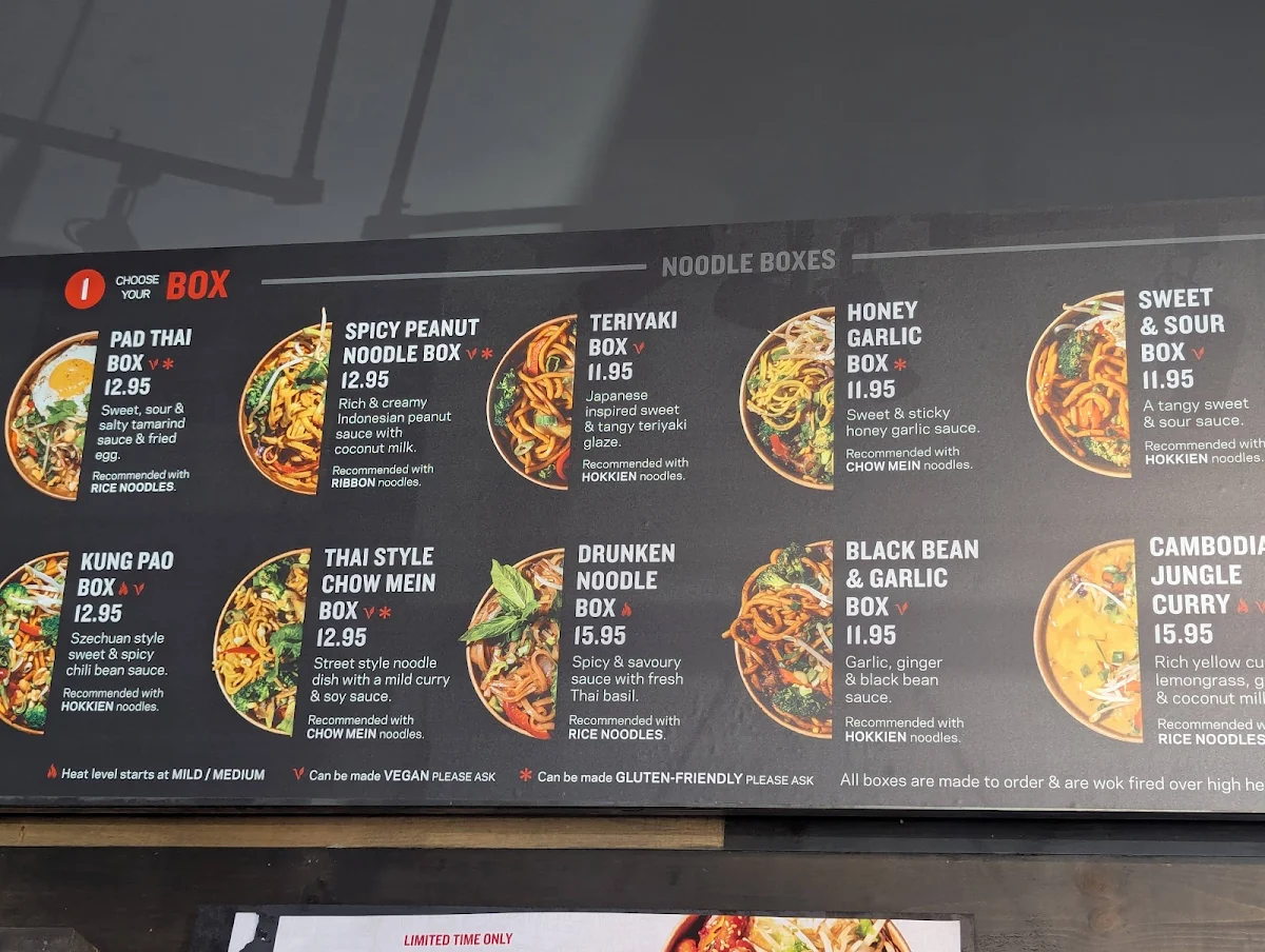Menu, Noodlebox
