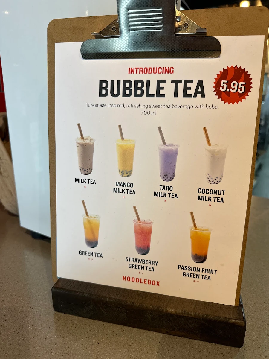 Menu, Noodlebox