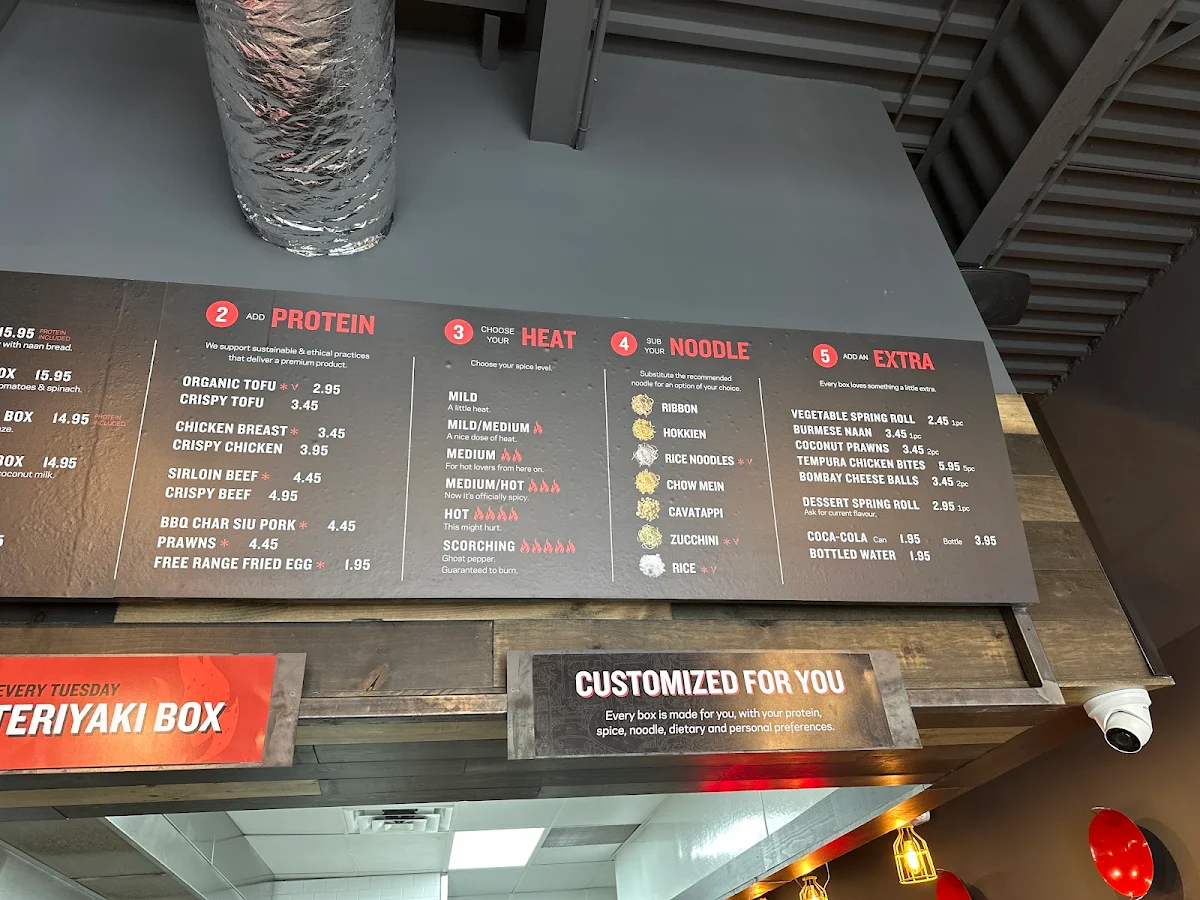 Menu, Noodlebox