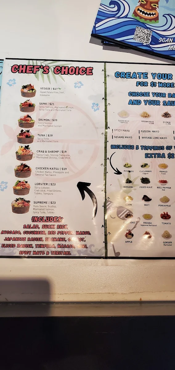 Menu, Le Poké Station Crescent
