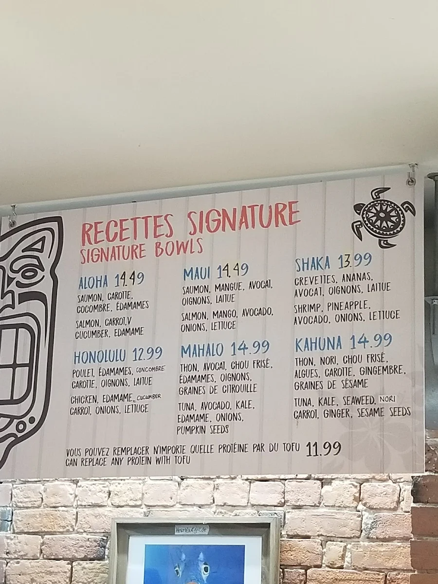 Menu, Le Poké Station Crescent