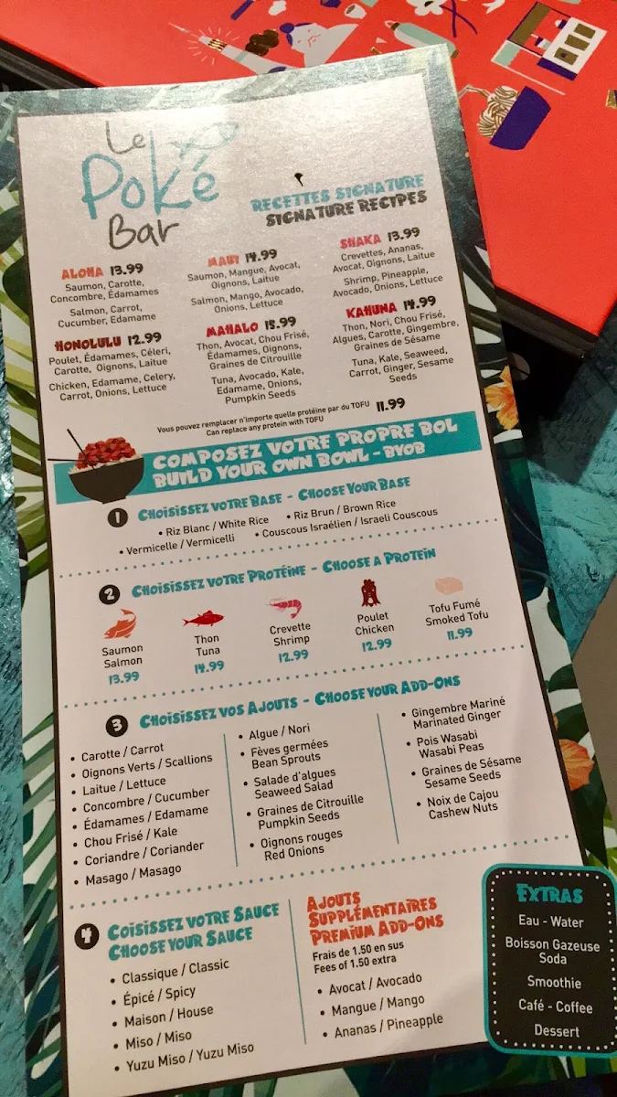 Menu, Le Poké Station Crescent