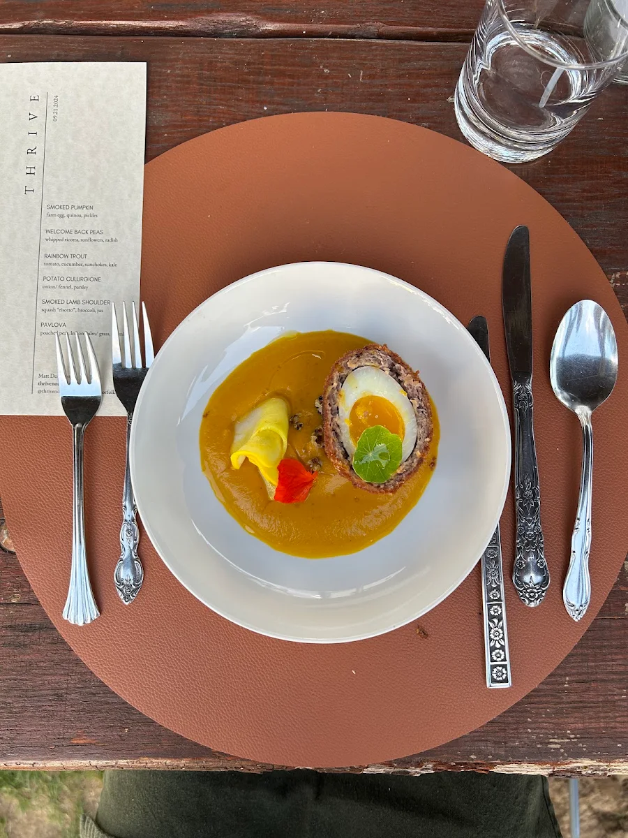 Menu, Thrive Norfolk