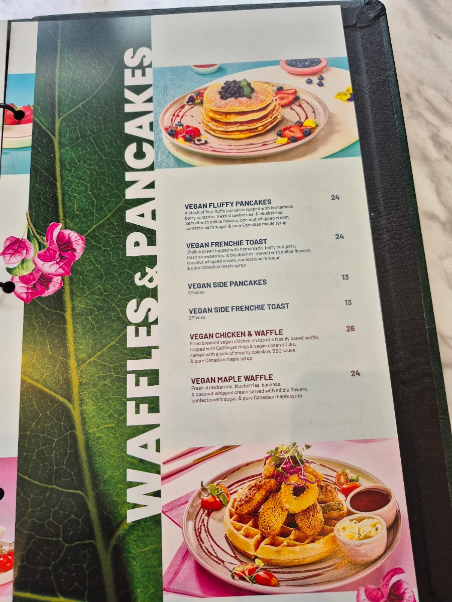 Menu, Evviva Breakfast and Lunch