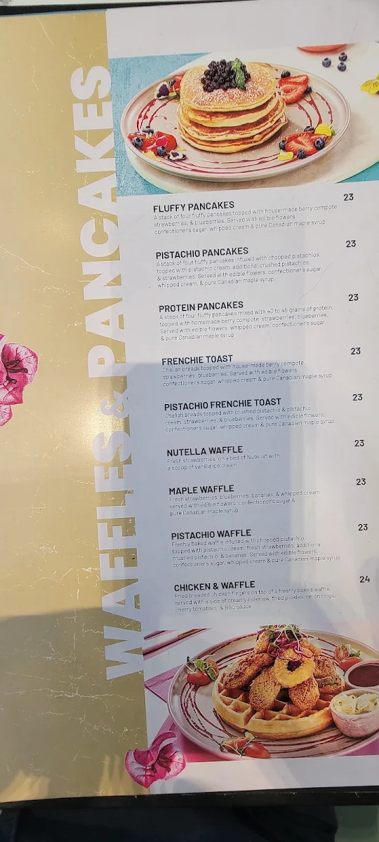 Menu, Evviva Breakfast and Lunch