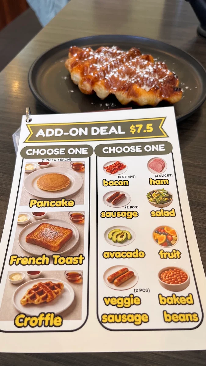 Menu, AT Cafe
