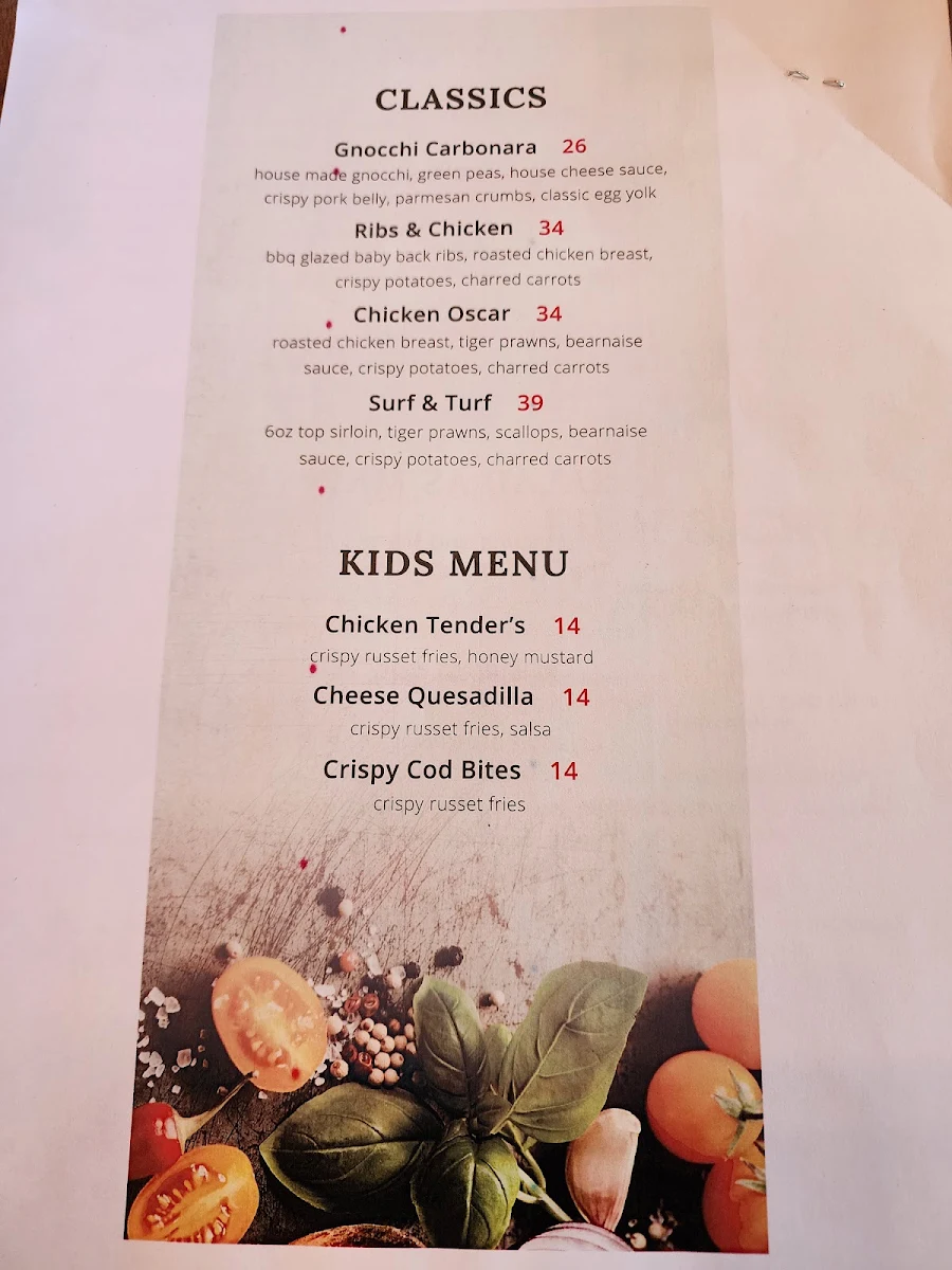 Menu, Bare Bones Fish House & Smokery