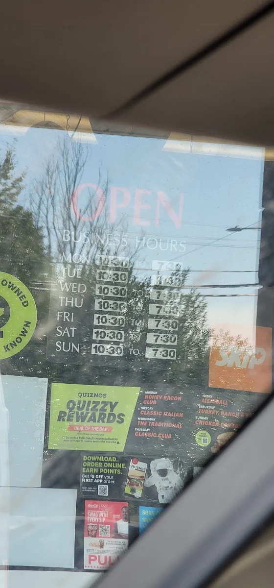 Menu, Quiznos
