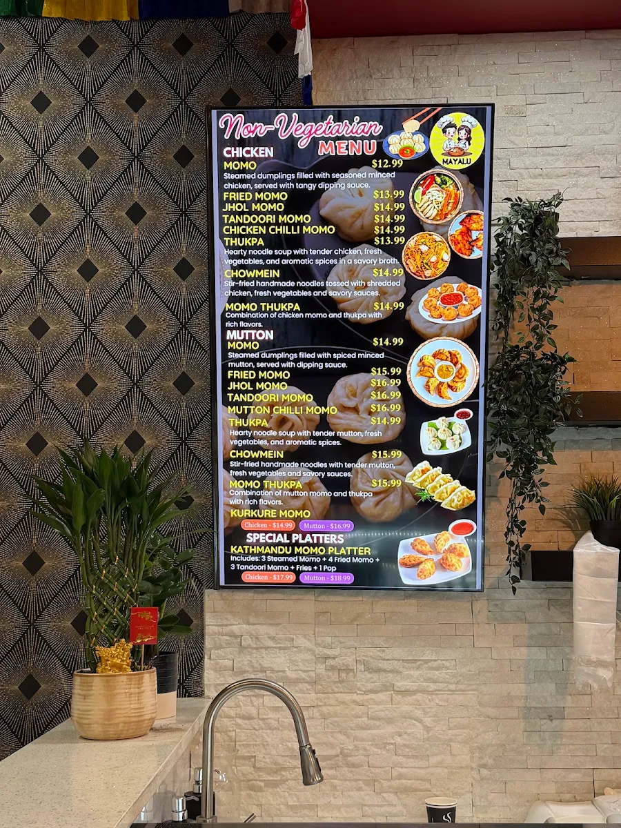 Menu, Mayalu