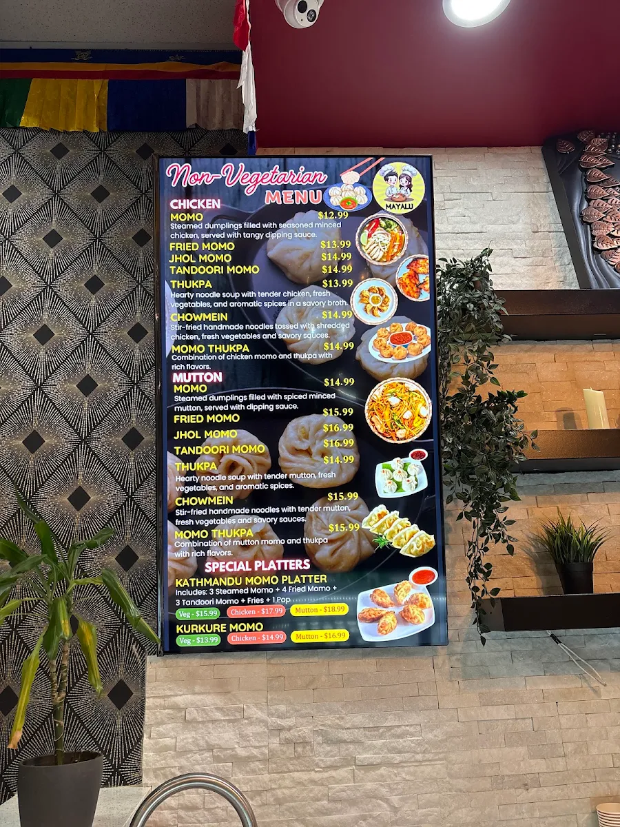 Menu, Mayalu