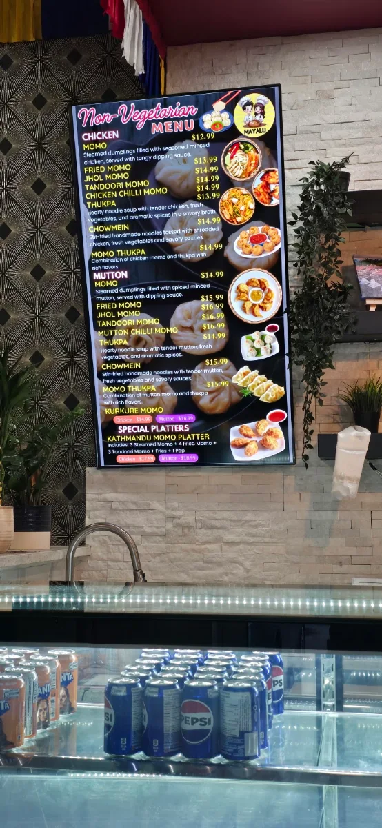 Menu, Mayalu