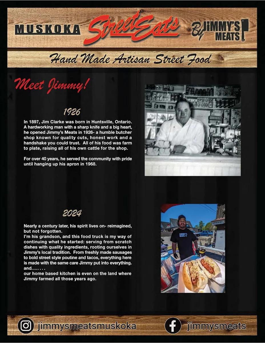 Menu, Street Eats by Jimmy's Meats