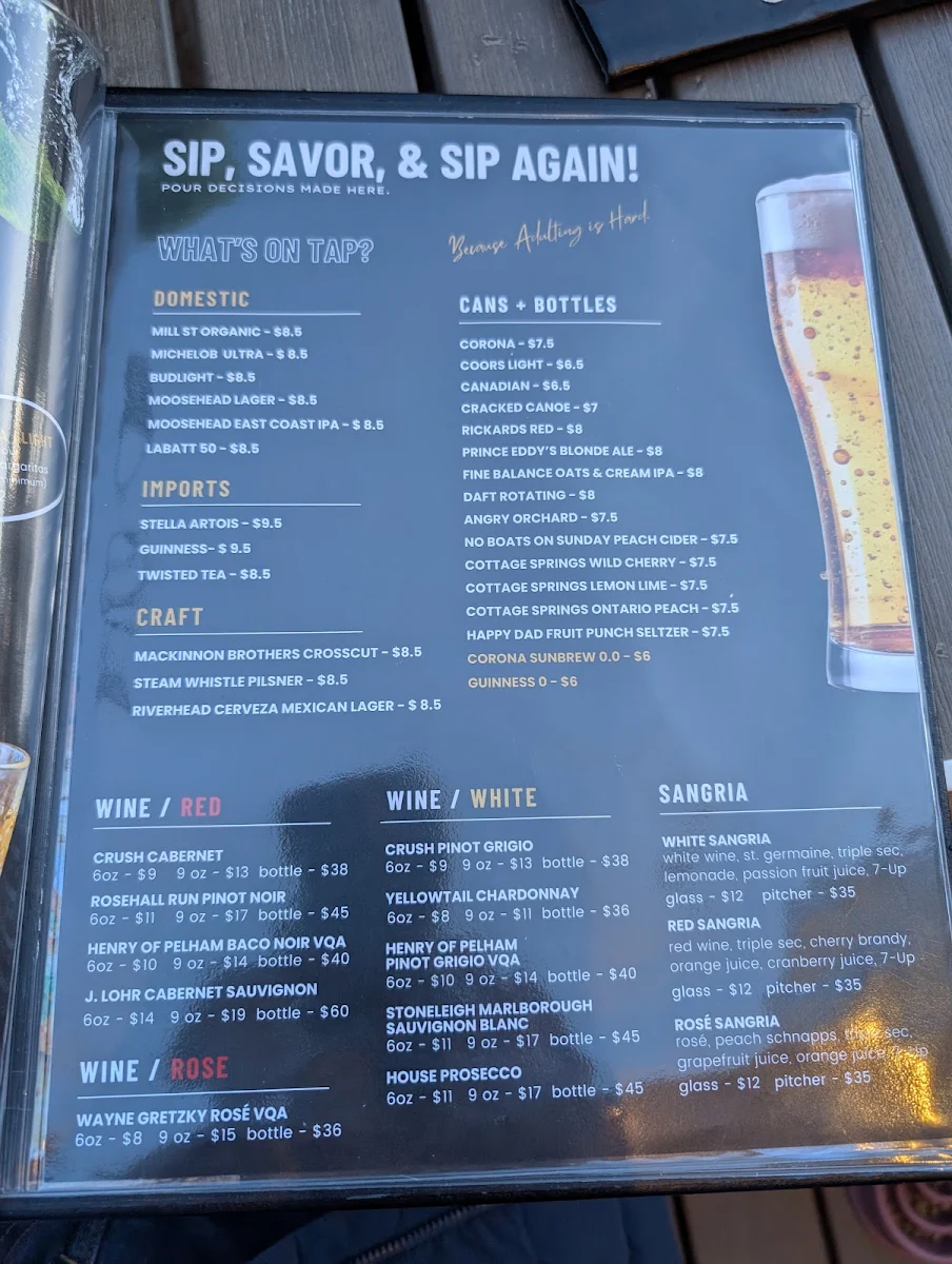 Menu, The Caesar Company