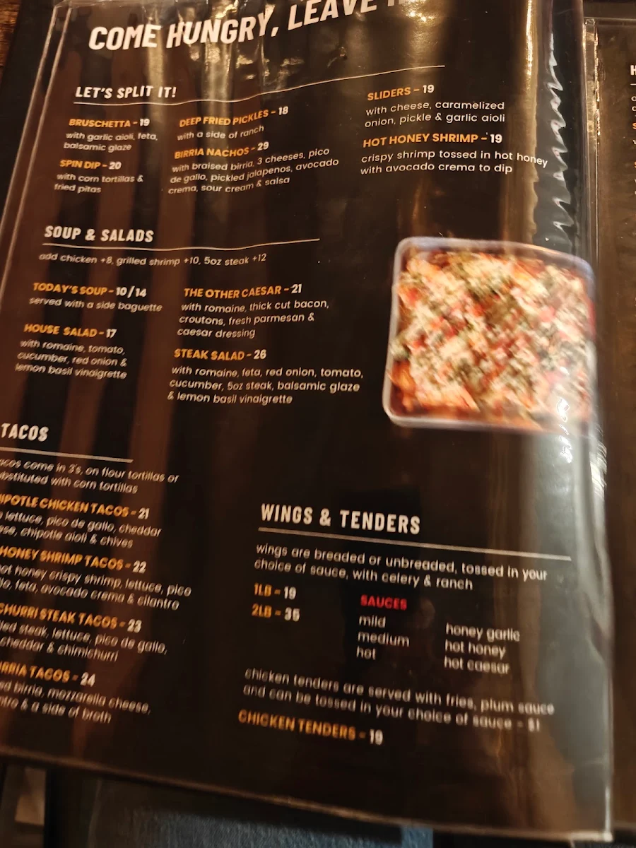 Menu, The Caesar Company