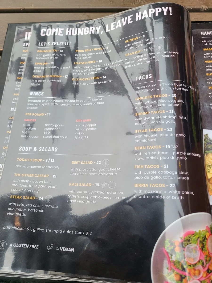Menu, The Caesar Company