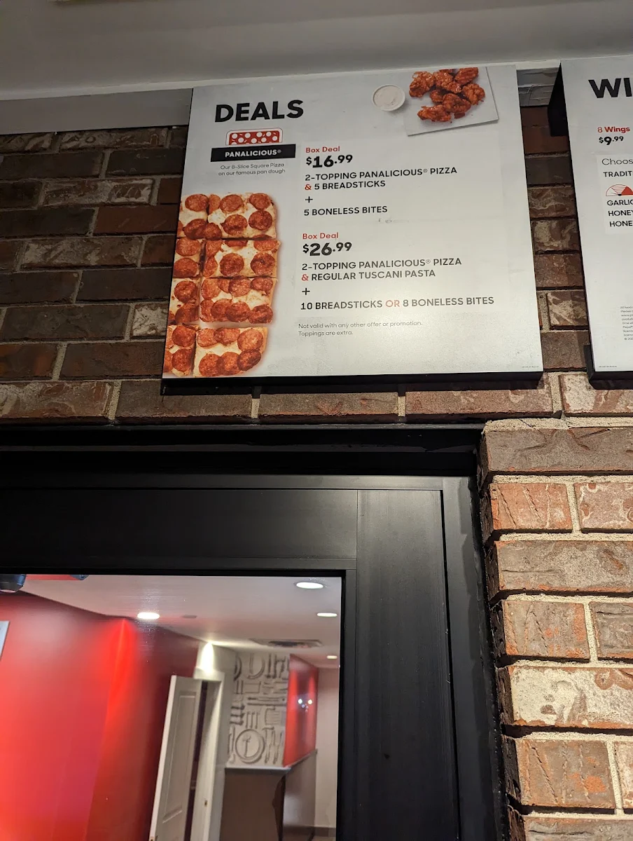 Menu, Pizza Hut