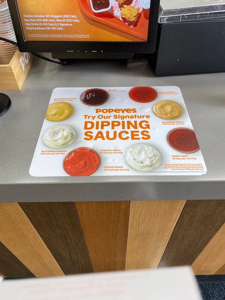 Menu, Popeyes Louisiana Kitchen