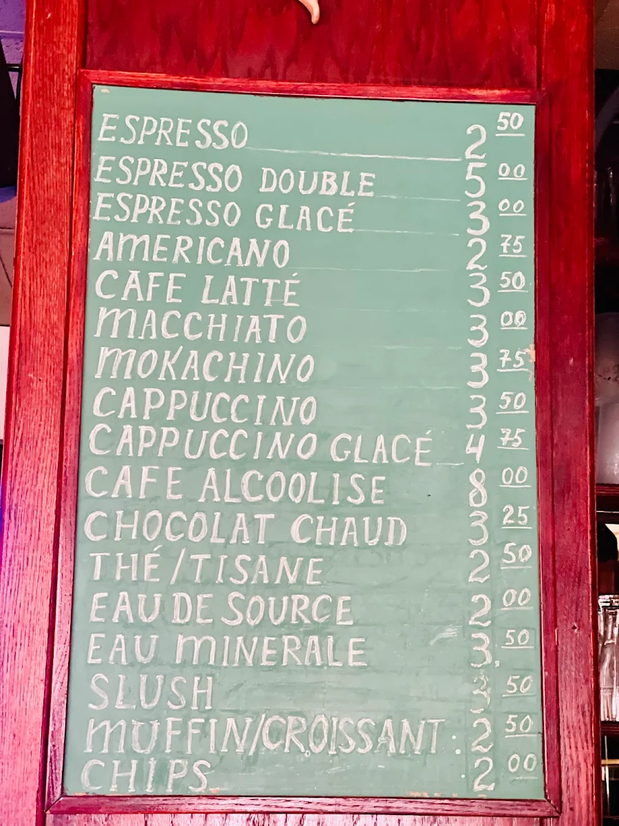 Menu, Cafe Bistro IL Momento