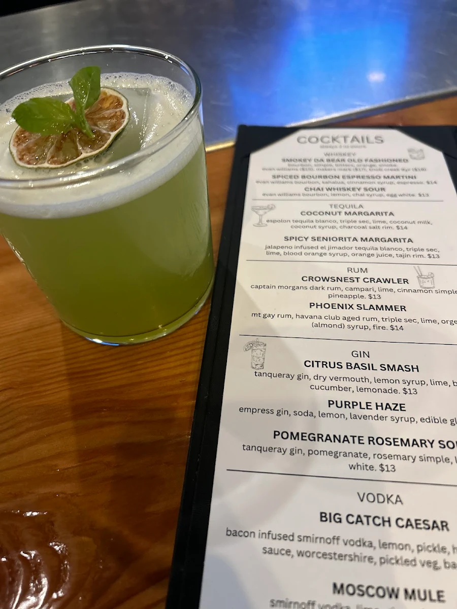 Menu, The Bar + Kitchen